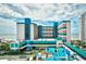 Oceanfront hotel view, showing pool and surrounding area at 1501 S Ocean Blvd. # 530, Myrtle Beach, SC 29577