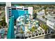 Aerial view of resort with waterpark at 1501 S Ocean Blvd. # 530, Myrtle Beach, SC 29577