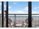 Balcony with chairs and stunning ocean view at 1501 S Ocean Blvd. # 530, Myrtle Beach, SC 29577