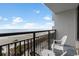 Balcony with two chairs and stunning ocean view at 1501 S Ocean Blvd. # 530, Myrtle Beach, SC 29577