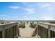Steps leading to a sandy beach with ocean view at 1501 S Ocean Blvd. # 530, Myrtle Beach, SC 29577