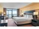 Hotel room featuring a king bed and stunning ocean view at 1501 S Ocean Blvd. # 530, Myrtle Beach, SC 29577