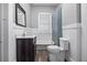 Bathroom with updated vanity and bathtub at 205 S Nichols St., Nichols, SC 29581