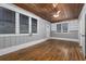 Bright bedroom with hardwood floors and wood ceiling at 205 S Nichols St., Nichols, SC 29581