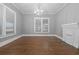 Formal dining room with hardwood floors and fireplace at 205 S Nichols St., Nichols, SC 29581