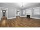 Spacious living area with hardwood floors and fireplace at 205 S Nichols St., Nichols, SC 29581