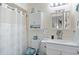 Clean bathroom with white vanity and shower/tub combo at 250 Maison Dr. # H-10, Myrtle Beach, SC 29572