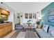 Living area with seating, coastal decor, and ocean view at 4800 S Ocean Blvd. # 412, North Myrtle Beach, SC 29582