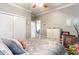 Bright bedroom with double bed, built-in closet, and neutral decor at 646 Uniola Dr., Myrtle Beach, SC 29579