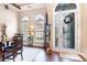 Bright dining area with hardwood floors and an arched entryway at 646 Uniola Dr., Myrtle Beach, SC 29579