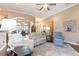 Bright living room with hardwood floors and comfortable furniture at 646 Uniola Dr., Myrtle Beach, SC 29579