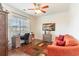 Home office with desk, chair, sofa, and hardwood floors at 646 Uniola Dr., Myrtle Beach, SC 29579