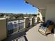 Relaxing balcony with rocking chairs and partial ocean view at 9994 Beach Club Dr. # 504, Myrtle Beach, SC 29572