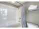Bathroom with shower/tub combo at 107 S Ocean Blvd. # 701, Myrtle Beach, SC 29577