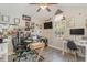 Home office with two desks, large window, and ample storage space at 239 Coachman Dr., Pawleys Island, SC 29585