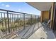 Oceanfront balcony with seating for two, offering stunning beach views at 2600 North Ocean Blvd. # 211, Myrtle Beach, SC 29577