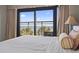 Bedroom with ocean view and comfortable bed at 2600 North Ocean Blvd. # 211, Myrtle Beach, SC 29577