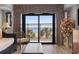 Bedroom with sliding doors leading to an ocean view balcony at 2600 North Ocean Blvd. # 211, Myrtle Beach, SC 29577