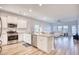 Modern kitchen with white cabinets, stainless steel appliances, and an island at 268 Empyrean Circle, Myrtle Beach, SC 29588