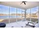Spacious screened porch with water view at 268 Empyrean Circle, Myrtle Beach, SC 29588