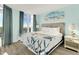 Spacious main bedroom with ocean views and beach-themed decor at 2801 S Ocean Blvd. # 1237, North Myrtle Beach, SC 29582