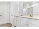 Modern bathroom with double vanity and beige countertop at 351 Brackish Dr. # 351, Myrtle Beach, SC 29588