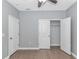 Bedroom with hardwood floors and double closets at 360 Hillsborough Dr., Conway, SC 29526
