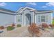 Light blue house with gray trim, a walkway, and landscaping at 360 Hillsborough Dr., Conway, SC 29526