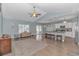 Open-concept living area with kitchen and vaulted ceilings at 360 Hillsborough Dr., Conway, SC 29526