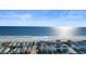 Aerial view of beach house near the ocean shore and pier at 411A Ocean Blvd. S, Surfside Beach, SC 29575