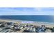 Aerial view of beach house near the ocean and pier at 411A Ocean Blvd. S, Surfside Beach, SC 29575