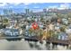 Aerial view of condo buildings nestled among trees and near the water at 601 N Hillside Dr. # 2034, North Myrtle Beach, SC 29582