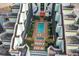 Community pool with lounge chairs and a modern building backdrop at 6804 N Ocean Blvd. # 1215, Myrtle Beach, SC 29572