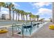 Lazy river pool with palm trees and ocean views at 1501 S Ocean Blvd. # 1243, Myrtle Beach, SC 29577