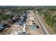 An aerial view showcases new homes under construction in a vibrant community at 547 Slaty Dr., Myrtle Beach, SC 29588