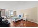 Bedroom with white bed and balcony access with an ocean view at 9820 Queensway Blvd. # 903, Myrtle Beach, SC 29572
