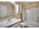 Clean bathroom, featuring a shower/tub combo and updated vanity at 1286 River Oaks Dr. # 8-M, Myrtle Beach, SC 29579