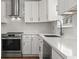 Modern kitchen with white cabinets, stainless steel appliances, and a farmhouse sink at 301 Conchal Ct., Murrells Inlet, SC 29576