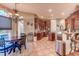 Spacious kitchen with ample cabinetry, stainless steel appliances, breakfast nook and pool view at 604 Stableford Ct., Myrtle Beach, SC 29577