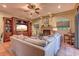 Spacious living room with built-in entertainment center, fireplace, and plush seating at 604 Stableford Ct., Myrtle Beach, SC 29577