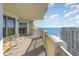 Balcony with ocean views and outdoor seating at 9994 Beach Club Dr. # 1604, Myrtle Beach, SC 29572