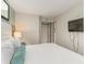 Spacious bedroom with a queen-size bed and TV at 107 Ocean Blvd. S # 507, Myrtle Beach, SC 29577