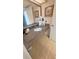 Close-up of the bathroom vanity with granite countertop, sink, and mirror at 1105 S Ocean Blvd. # 830, Myrtle Beach, SC 29577