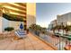 Pool deck with seating area and umbrellas, overlooking the ocean at 1105 S Ocean Blvd. # 830, Myrtle Beach, SC 29577