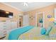 Spacious bedroom featuring beachy decor and ensuite bathroom at 2005 Silvercrest Dr. # G-32, Myrtle Beach, SC 29579