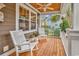Inviting front porch with rocking chairs and a view of the neighborhood at 317 Goddard Ln., Murrells Inlet, SC 29576