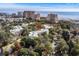 Aerial view of building location near beach and ocean at 415 Ocean Creek Dr. # 2236, Myrtle Beach, SC 29572