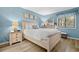 Bright bedroom with light wood furniture and a comfortable bed at 415 Ocean Creek Dr. # 2236, Myrtle Beach, SC 29572