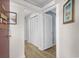 Inviting entryway with light wood floors and built-in storage at 415 Ocean Creek Dr. # 2236, Myrtle Beach, SC 29572