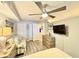 Bedroom with a couch, dresser, and TV at 4800 S Ocean Blvd. # 611, North Myrtle Beach, SC 29582